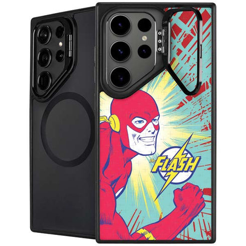 DC Comics The Flash Classic Art Smile Blast Galaxy S25 Ultra Kickstand Case